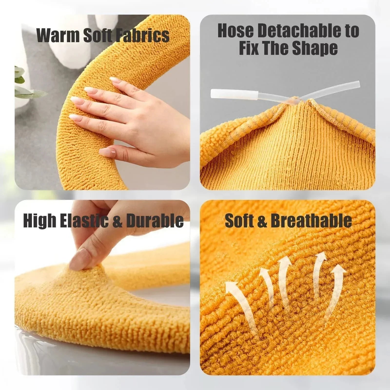 Thicker Bathroom Toilet Seat Cover Pads - Soft Warmer Toilet Seat Cushion - Quincelle.co