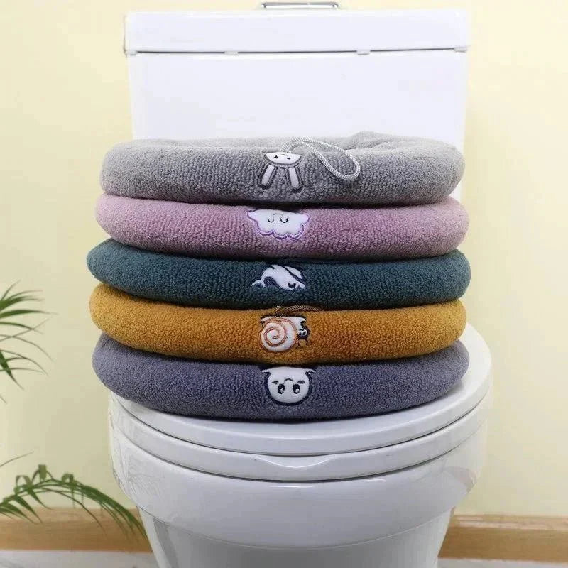 Thicker Bathroom Toilet Seat Cover Pads - Soft Warmer Toilet Seat Cushion - Quincelle.co