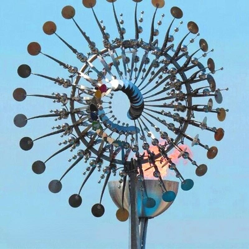 Unique And Magical Metal Windmill | Magic Metal Kinetic Sculpture - Quincelle.co