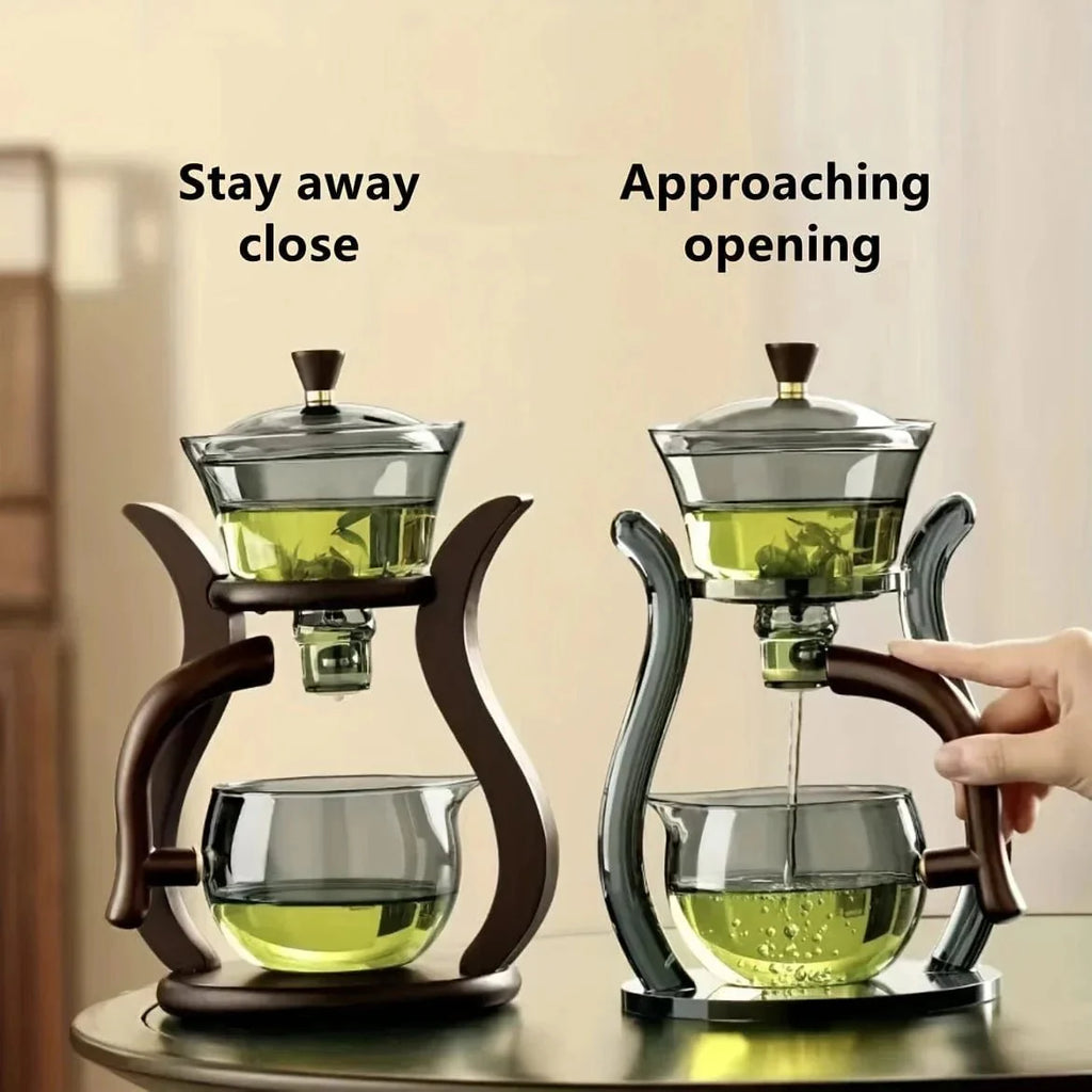 ZenFlow™ Chinese Glass Tea Set | Premium Magnetic Switch Infuser Teapot - Quincelle.co