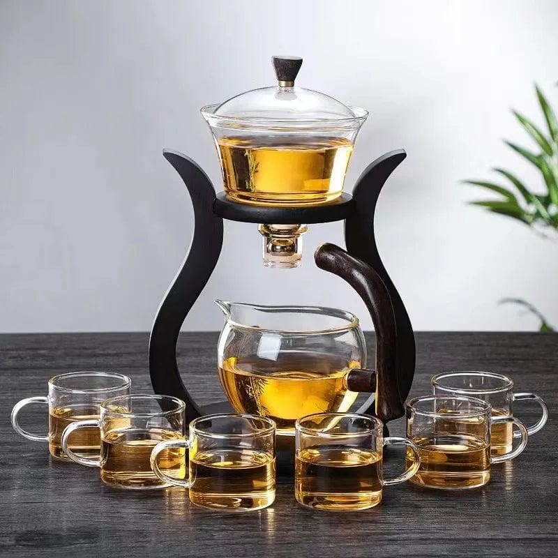 ZenFlow™ Chinese Glass Tea Set | Premium Magnetic Switch Infuser Teapot - Quincelle.co