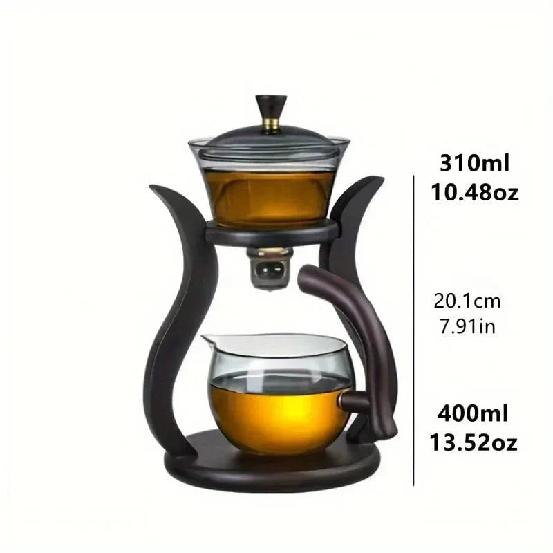 ZenFlow™ Chinese Glass Tea Set | Premium Magnetic Switch Infuser Teapot - Quincelle.co