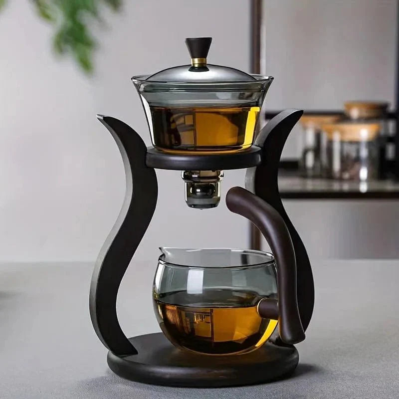 ZenFlow™ Chinese Glass Tea Set | Premium Magnetic Switch Infuser Teapot - Quincelle.co